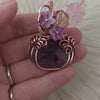 Amethyst Pumpkin Pendant In Copper