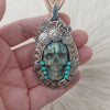 "NFA" Sterling Silver and 14k gold fill Dead Themed Skelton Pendant