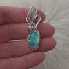 Aurora Opal and Sterling Silver Pendant