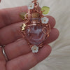 Potion Bottle Pendant with double hearts