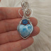 Larimar In Sterling Silver Heart Pendant