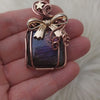 Purple Labradorite Present Pendant In Copper