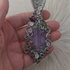 "Fantasy Flower Garden" Kunzite Fairy Pendant In Sterling Silver