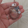 Fossil Coral Statement Pendant In Copper