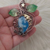"Moon Light Sky" Plume Agate Doublet Pendant