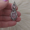 Rose Quartz And Sterling Silver Pendant