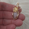 Peach Moonstone Mini Pendant In 14k Goldfill