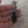 "Night Flight" Fossilized Palm Root And Sterling Silver Statement Pendant