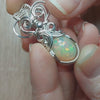 6ct Ethiopian Opal and Sterling Silver Pendant