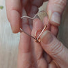 Copper Flower Heart Earrings