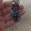 Indigo Gabbro And Sterling Silver Heart Pendant