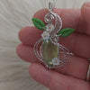 Prehnite And Sterling Silver Pendant