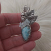 Larimar Statement Pendant In Sterling Silver