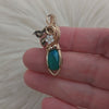 Dyed Ethiopian Opal And 14k gold filled Mini Pendant
