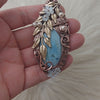Blue Opal And Copper Statement Pendant