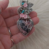 Rhodochrosite And Sterling Silver Heart Pendant
