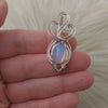 4ct Ethiopian Opal and Sterling Silver Small Pendant