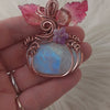 Moonstone Pumpkin Pendant In Copper