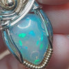 5ct Ethiopian Honey Comb Opal and Sterling Silver Pendant