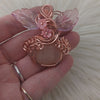 Pink Aventurine Pumpkin Pendant In Copper