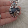 "Dark Heart" Fossil Palm Root and Sterling Silver Statement Pendant