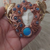 "Lí Ban" Goddess Statement Necklace with Tourmaline In Copper