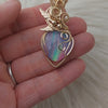 Pink Aurora Opal Doublet 14k Gold Filled Pendant