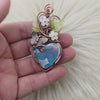 Plume Agate Doublet Heart Statement Pendant