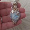 Moonstone Statement Pendant In Sterling Silver and 14k Goldfill