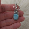 Larimar Mini Pendant In Sterling Silver