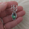 Sterling Silver And Mystic Topaz Small Size Pendant