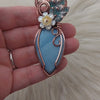 Blue Opal Copper Statement Pendant