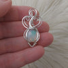 4ct Ethiopian Opal and Sterling Silver Small Pendant