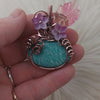 Amazonite Pumpkin Pendant In Copper