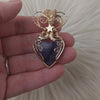 Artisan Cut Amethyst And 14k Goldfilled Heart Pendant