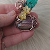Labradorite Pumpkin Pendant In Copper