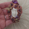Goddess Statement Pendant With Amethyst In Copper