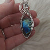 Faceted Labradorite And Sterling Silver Pendant