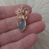 Aqua Chalcedony And 14k gold filled Mini Pendant