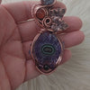 Amethyst Stalactite Slice And Copper Statement Pendant
