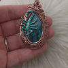 Shattuckite and Scorpion Copper Statement Pendant