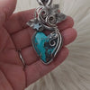 Morcini Turquoise And Sterling Silver Heart Pendant