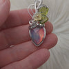 Pink Aurora Opal and Sterling Silver Pendant