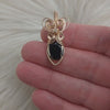Faceted Black Onyx And 14k gold filled Mini Pendant