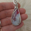 Red Aurora Plume Agate Doublet And Sterling Silver Pendant