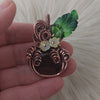 Ruby Pumpkin Pendant In Copper