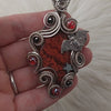 "Sanctuary" Red Orbital Jasper And Sterling Silver Statement Pendant