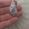 Moonstone And  Sterling Silver Mini Pendant