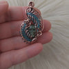 Labradorite Skull Fern Pendant
