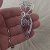 Red Aurora Plume Agate Doublet And Sterling Silver Pendant